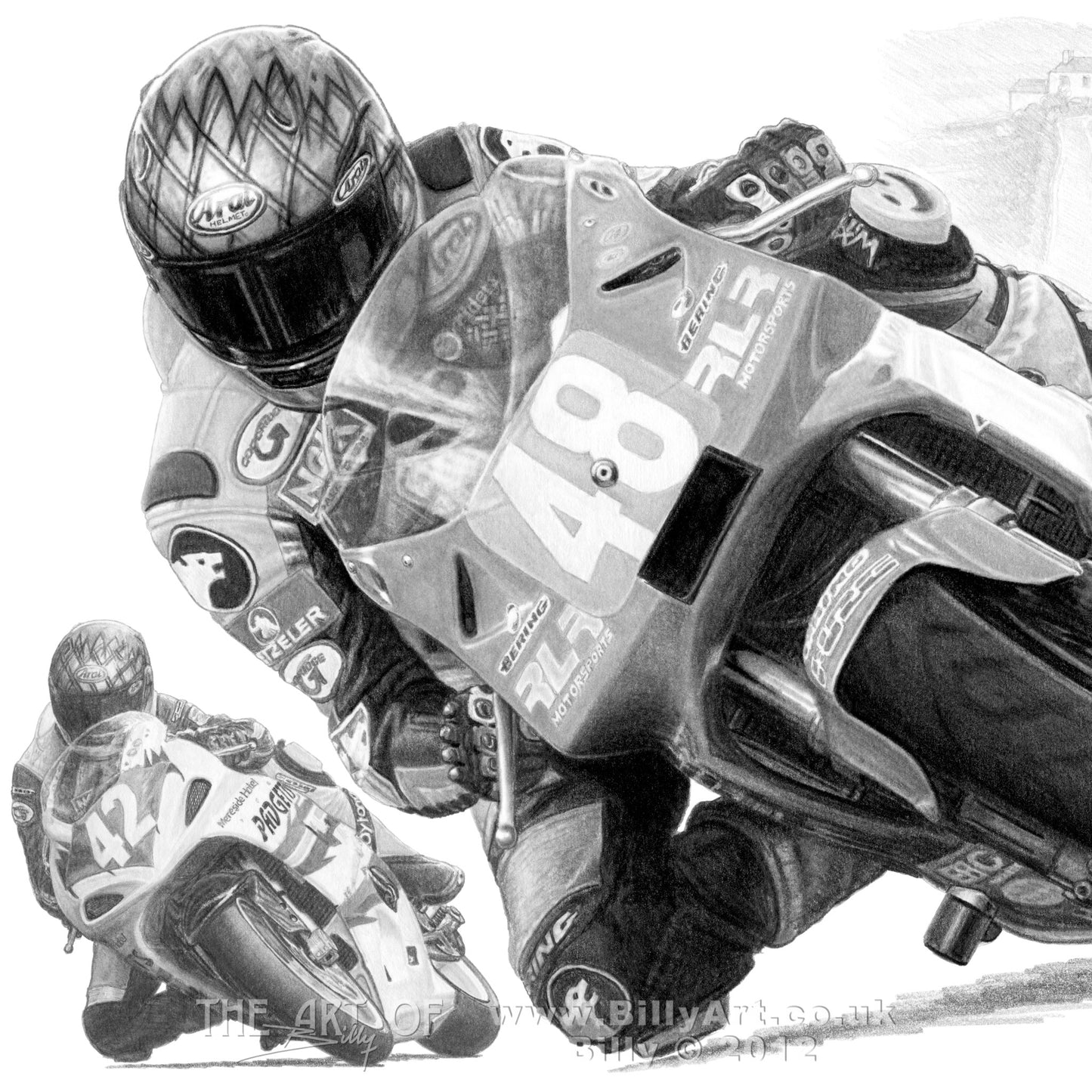 Maria Costello MBE Isle of Man TT & Manx Grand Prix co-signed print